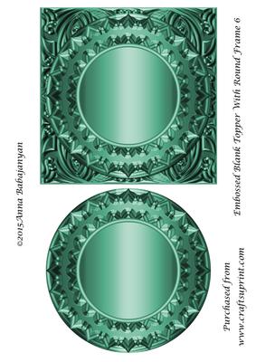 Embossed Blank Topper with Round Frame 6