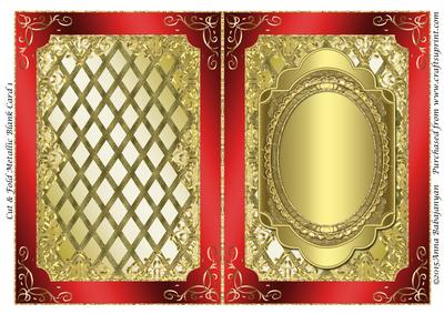 Cut & Fold Metallic Blank Card 1