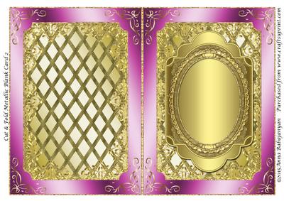 Cut & Fold Metallic Blank Card 2