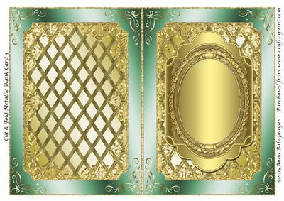 Cut & Fold Metallic Blank Card 3