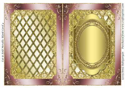 Cut & Fold Metallic Blank Card 4
