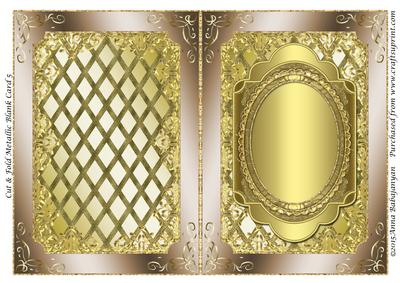 Cut & Fold Metallic Blank Card 5