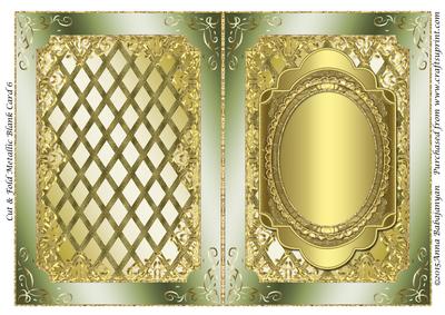 Cut & Fold Metallic Blank Card 6