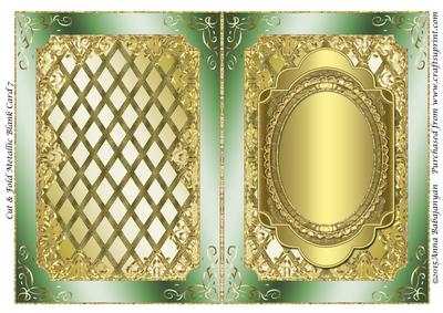Cut & Fold Metallic Blank Card 7