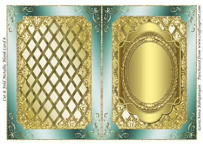 Cut & Fold Metallic Blank Card 8
