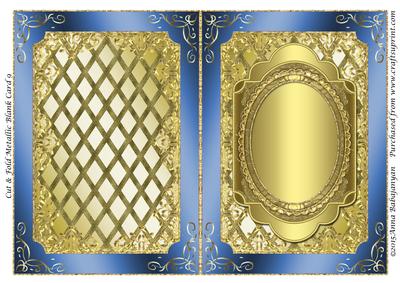 Cut & Fold Metallic Blank Card 9