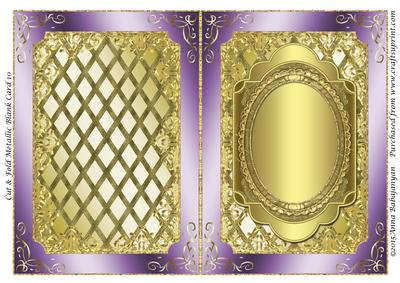 Cut & Fold Metallic Blank Card 10
