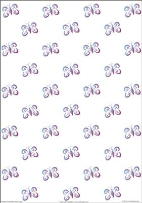 Childhood Butterflies Blue-purple