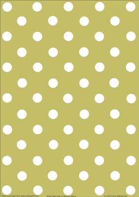 White Polka Dots on Banana Yellow