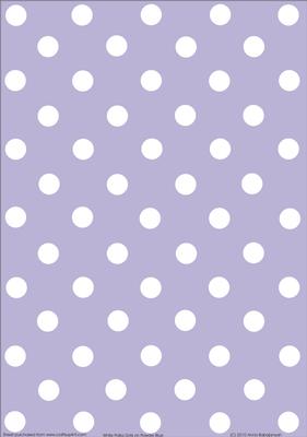 White Polka Dots on Powder Blue