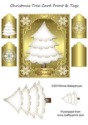 Christmas Tree Card Front & Tags
