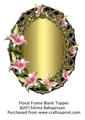 Floral Frame Blank Topper