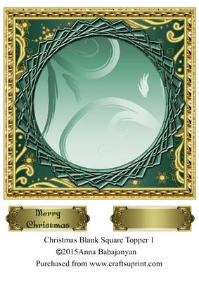 Christmas Blank Square Topper 1