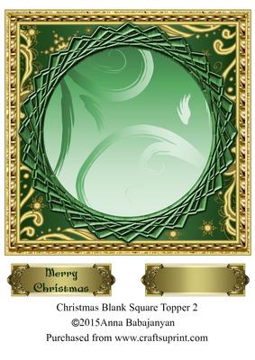Christmas Blank Square Topper 2