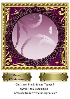 Christmas Blank Square Topper 3