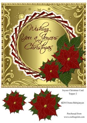 Joyous Christmas Card Topper 2