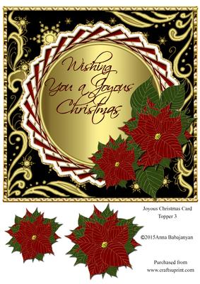 Joyous Christmas Card Topper 3