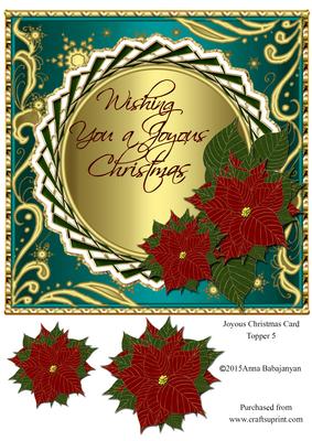 Joyous Christmas Card Topper 5