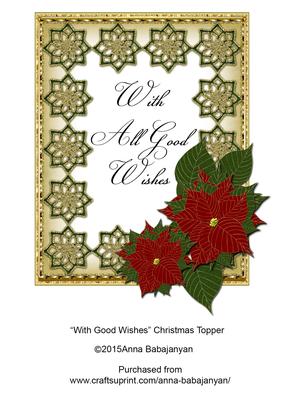 With All Good Wishes Christmas Topper