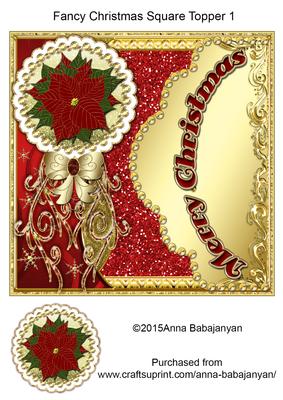 Fancy Christmas Square Topper 1