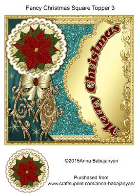 Fancy Christmas Square Topper 3