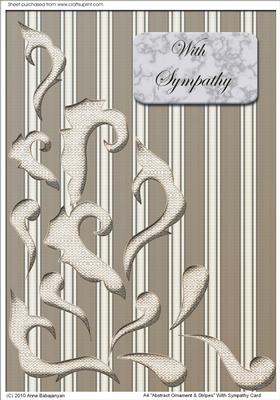 A4 "abstract Ornament & Stripes" with Sympathy Card
