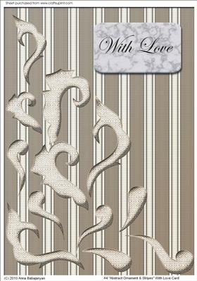 A4 "abstract Ornament & Stripes" with Love Card