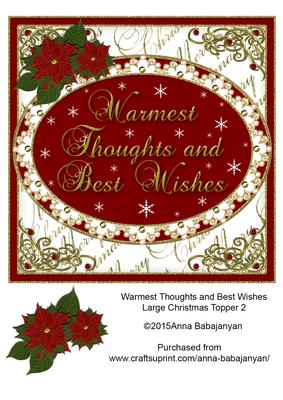Warmest Thoughts and Best Wishes Large Christmas Topper 2