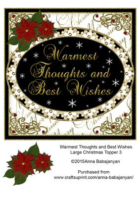 Warmest Thoughts and Best Wishes Large Christmas Topper 3