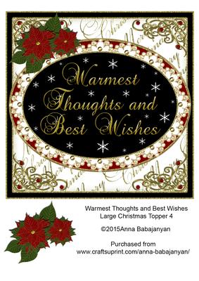 Warmest Thoughts and Best Wishes Large Christmas Topper 4