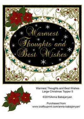 Warmest Thoughts and Best Wishes Large Christmas Topper 5
