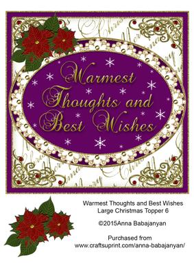 Warmest Thoughts and Best Wishes Large Christmas Topper 6