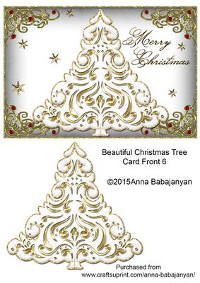 Beautiful Christmas Tree Card Front 6