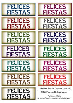 13 Felices Fiestas Captions (spanish)