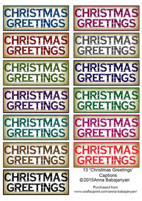 13 Christmas Greetings Captions
