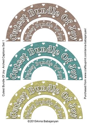 Cutest Bundle of Joy Arched Captions Set 1
