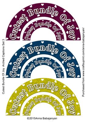 Cutest Bundle of Joy Arched Captions Set 3