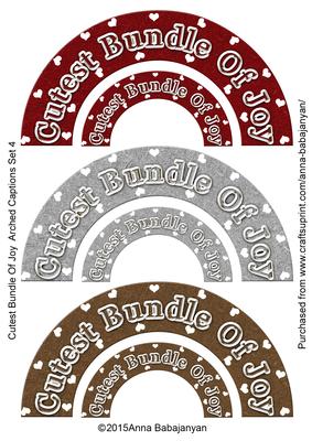 Cutest Bundle of Joy Arched Captions Set 4