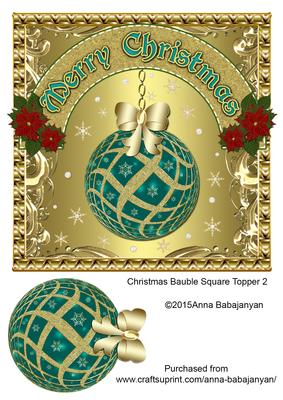 Christmas Bauble Square Topper 2