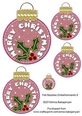 Felt Baubles Embellishments 6