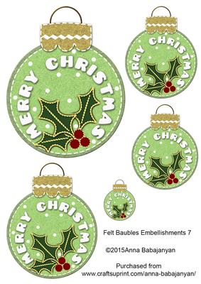 Felt Baubles Embellishments 7