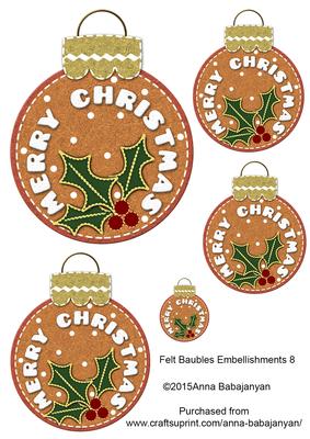 Felt Baubles Embellishments 8