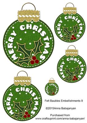 Felt Baubles Embellishments 9