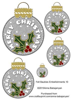 Felt Baubles Embellishments 10