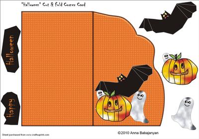 Halloween Cut & Fold Corner Card