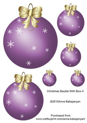 Christmas Bauble with Bow 4