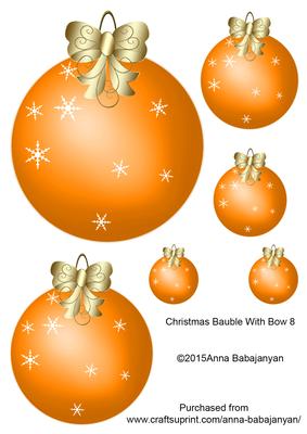 Christmas Bauble with Bow 8