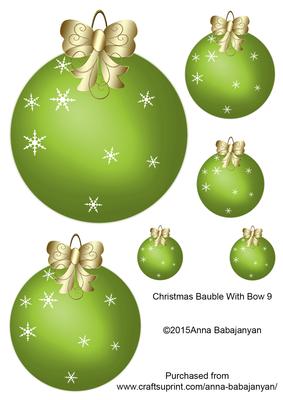 Christmas Bauble with Bow 9