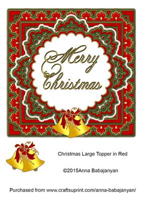 Christmas Large Topper in Red