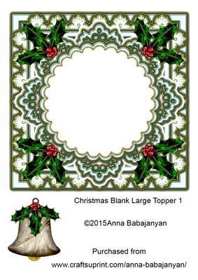 Christmas Blank Large Topper 1